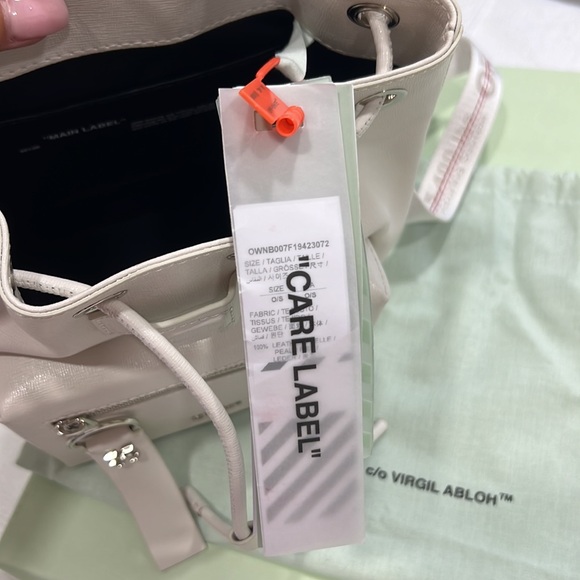 NWT 100% authentic Off-white leather mini back pack - Picture 4 of 10